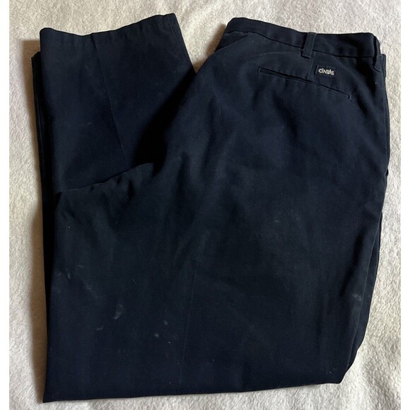 Cintas Comfort Flex Work Pants Size 40 x 30 Chino Dark Blue Flat Front Pockets - Picture 7 of 9